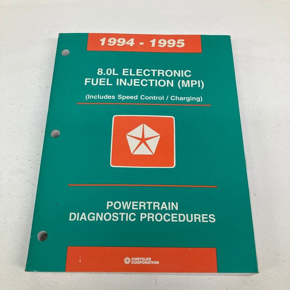 Chrysler 8.0L Electronic Fuel Injection Powertrain Diagnostic 1994